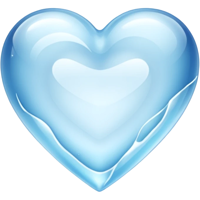 Heart from ice emoji