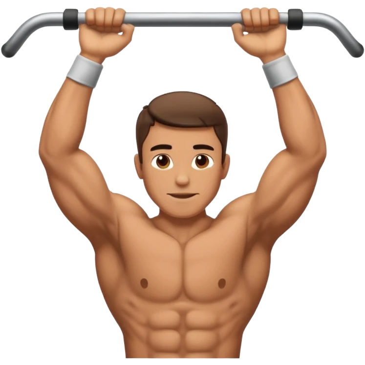 a man doing a pull up emoji