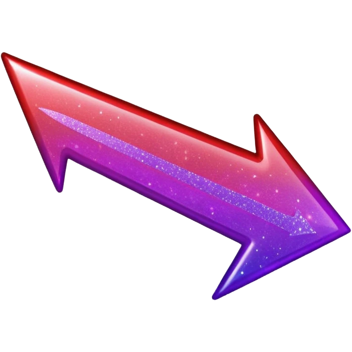 color gradient between red and purple glitter arrow right emoji