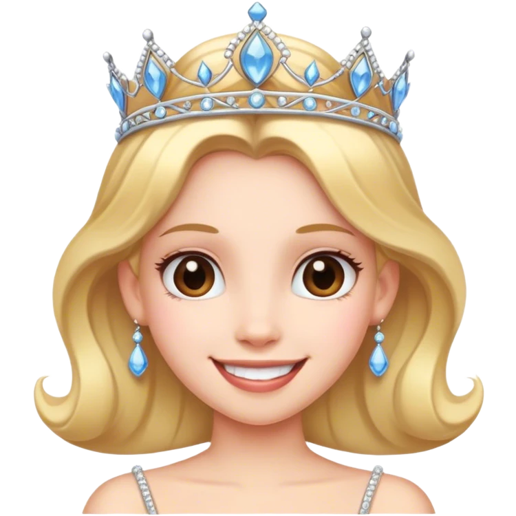 smiling princess with tiara emoji