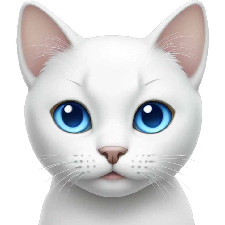 White cat with blue eyes emoji