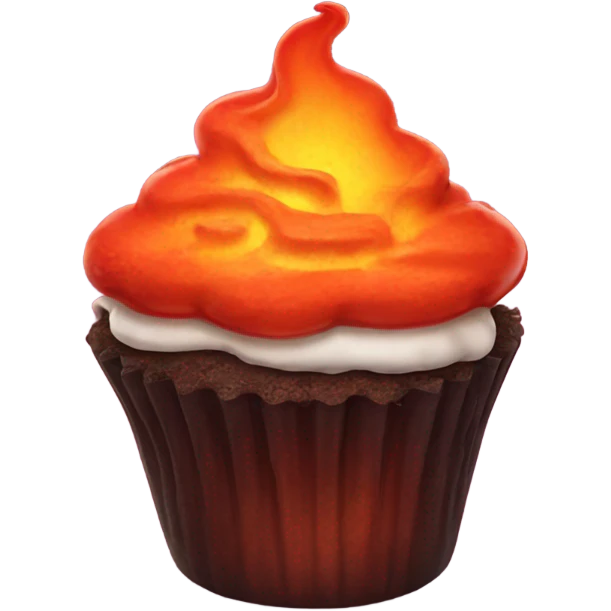 lava cupcake emoji