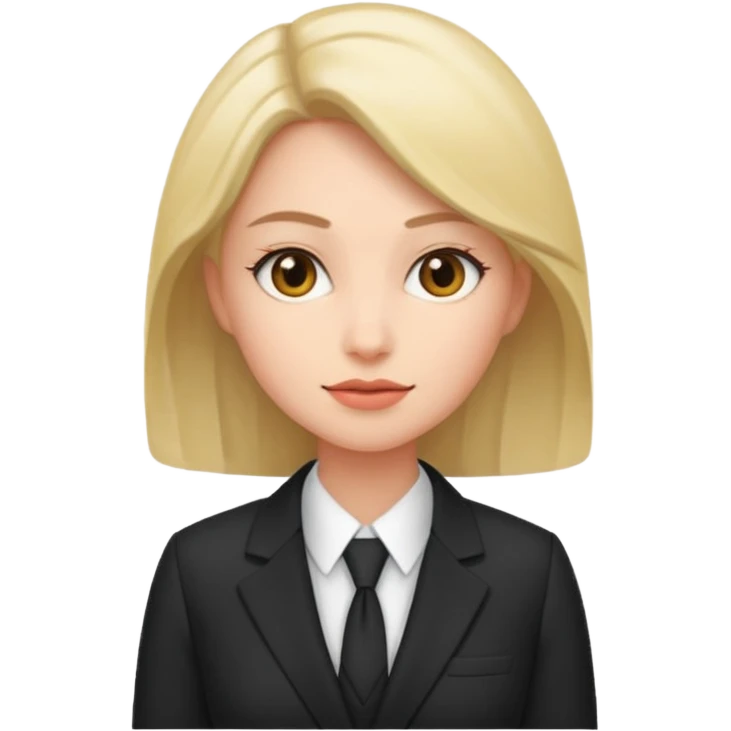 she is wearing a suit emoji