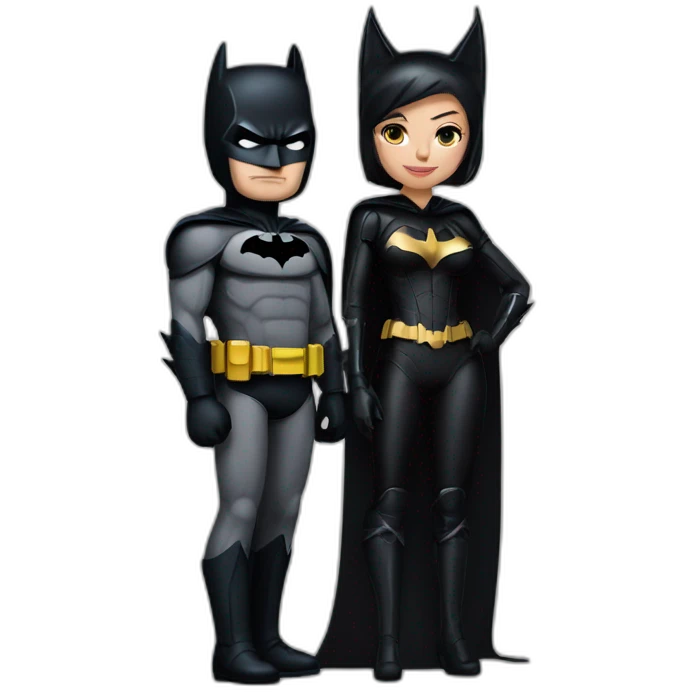 Batman and catwoman emoji