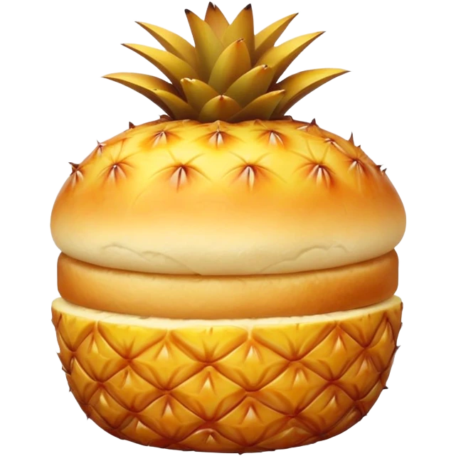 Chinese pineapple bun (Bo Lo Bao) with crusty top emoji
