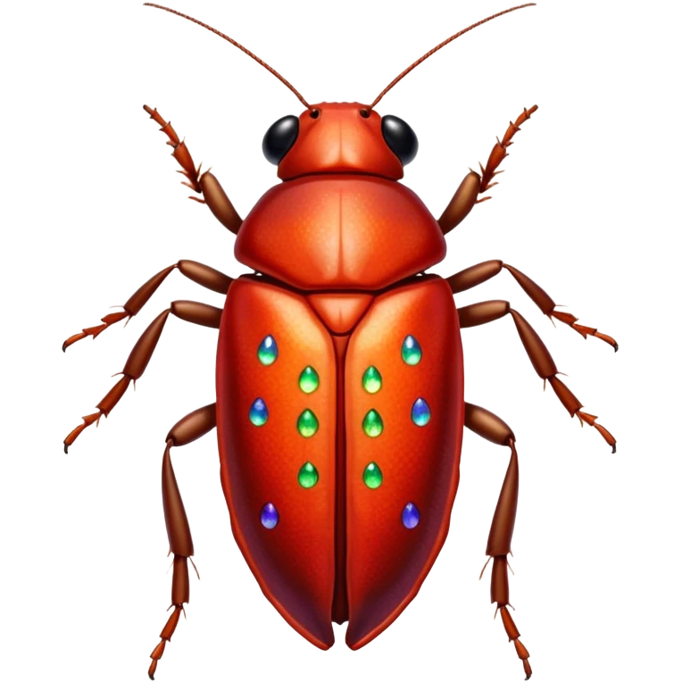 red bedazzled cockroach emoji