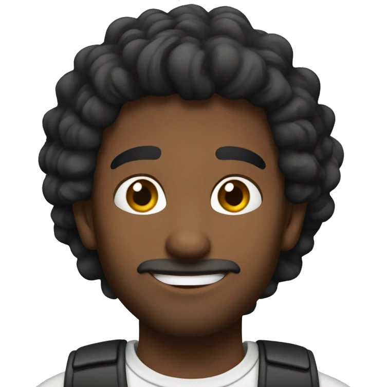 chico moreno con el pelo negro  emoji