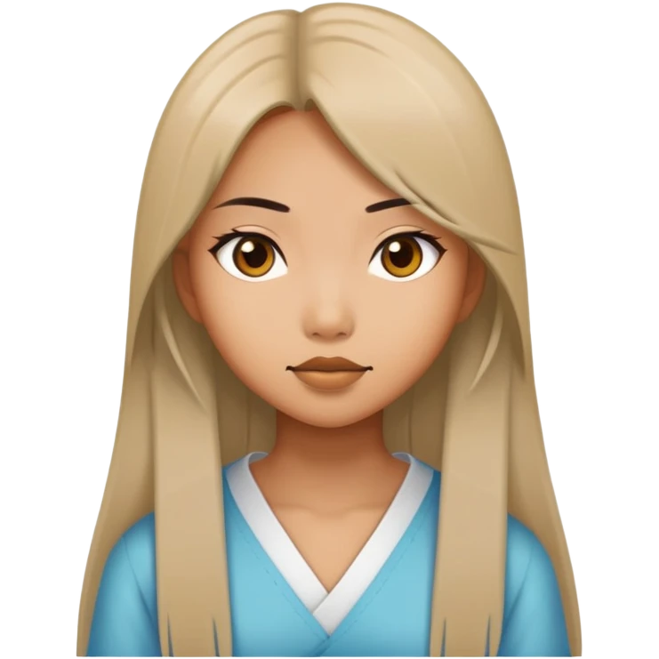 asian girl baddie straight hair emoji