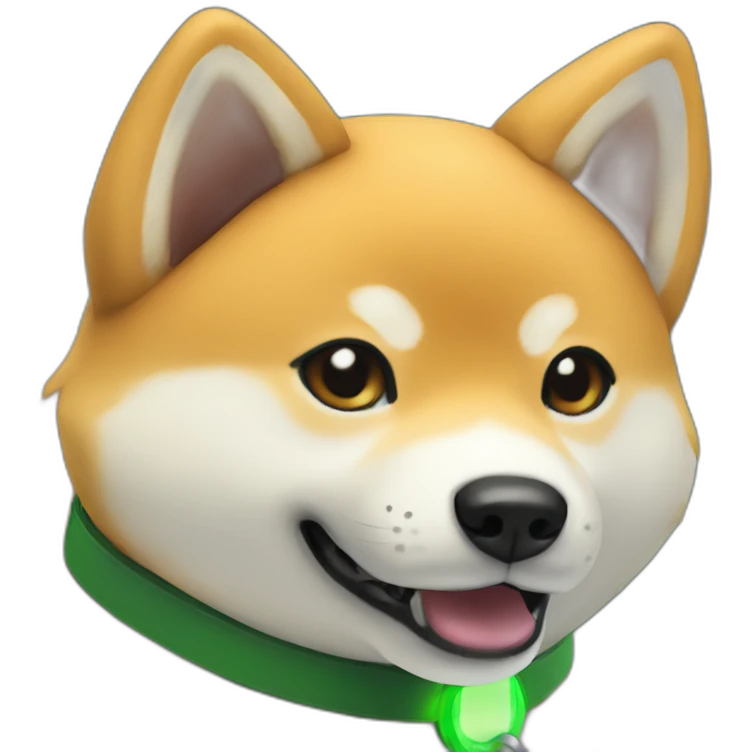Shiba electric pokemon with a green collar emoji