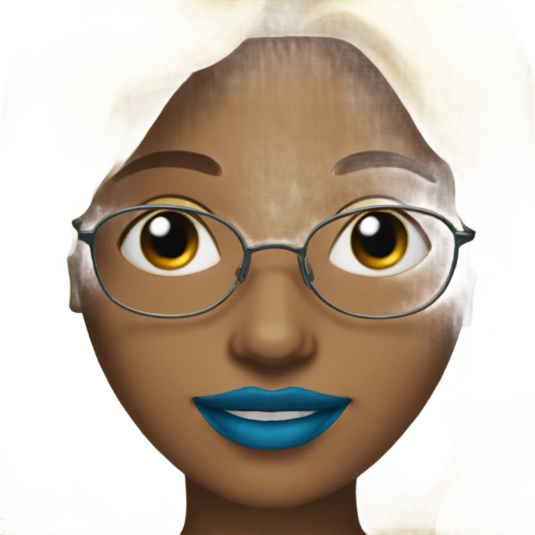 Mermaid blonde  and blue eyes wearing glasses  emoji