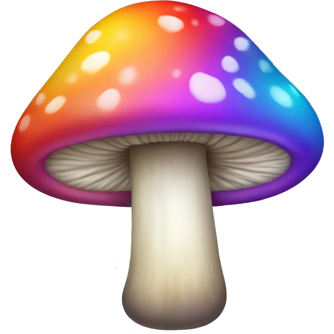 Rainbow mushroom emoji