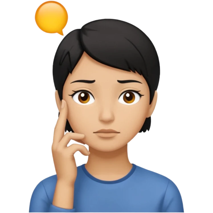 Mano en la sien (pensar) emoji