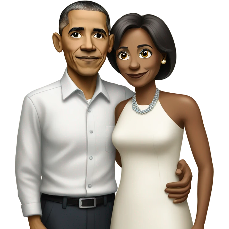 Obama and husband  emoji