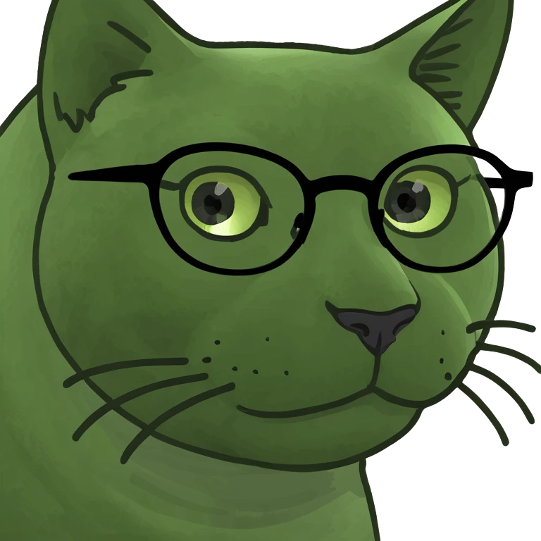 Girl with light brown wavy hair, pale skin, blue eyes, and black cat eye glasses emoji