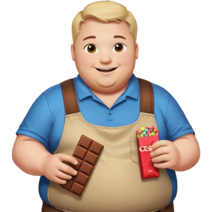 fatman who loves carbs and cholodae and candies who looks like cs go player emoji