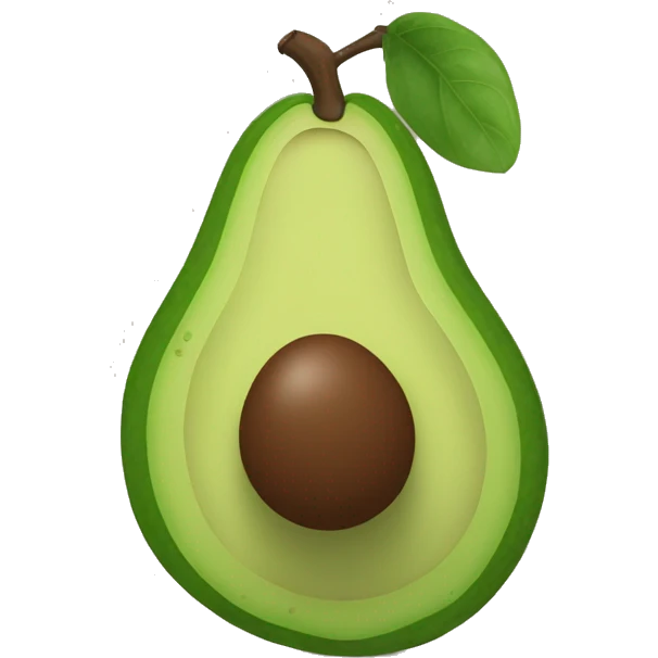 Un aguacate con pestañas emoji