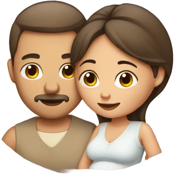 Pregnant woman with man  emoji
