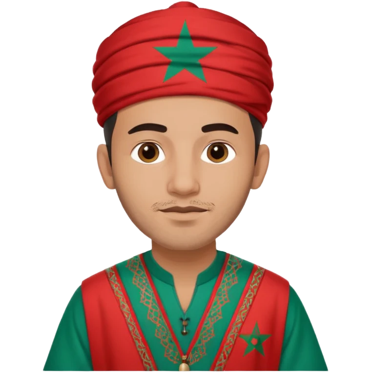 Un homme avk le drapeau Du Maroc sur le dos et qui est normal sans rien sur lui emoji