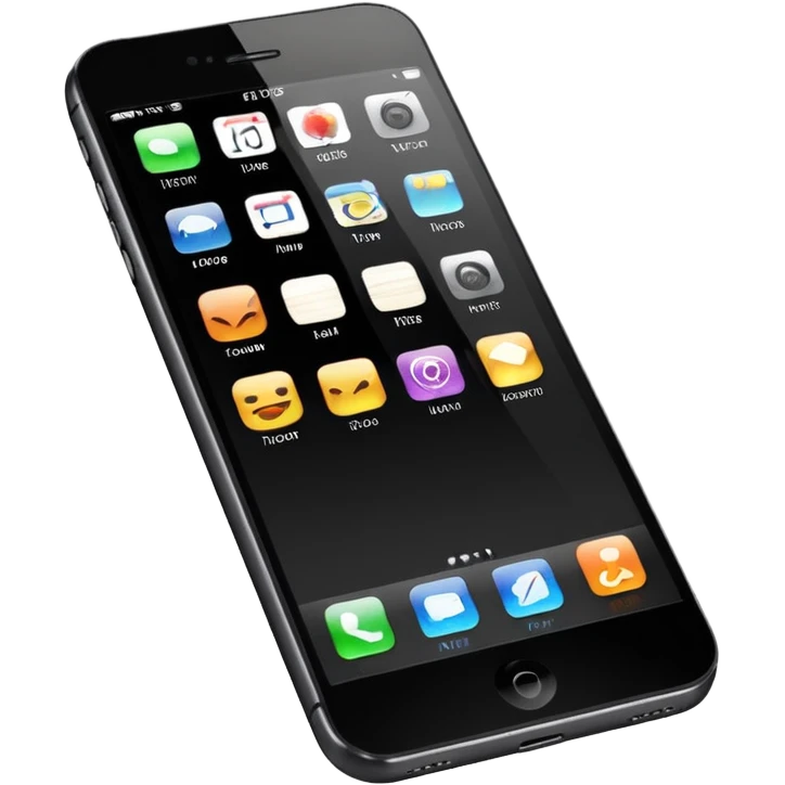 iphone with graphics on screen emoji