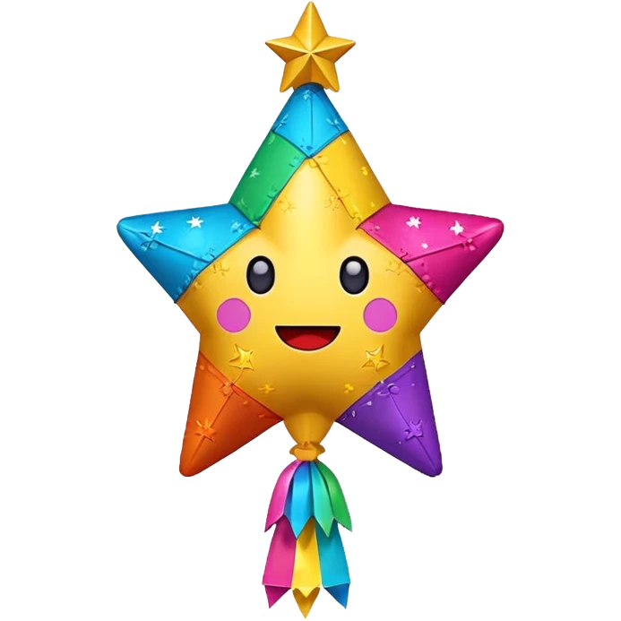 Piñatas de estrella emoji