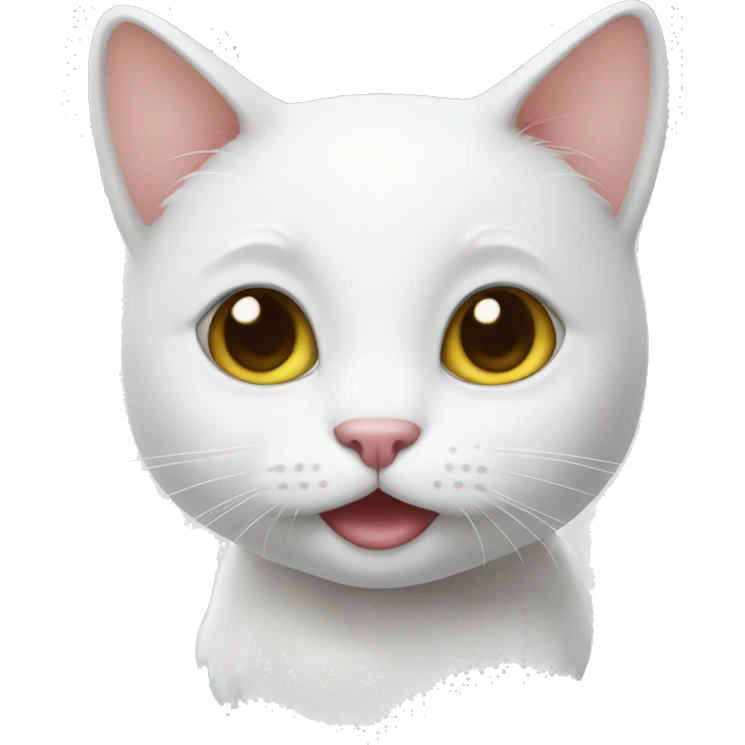 a white kitty  emoji