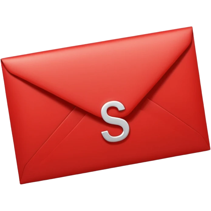 red envelope letter with white "S" logo emoji