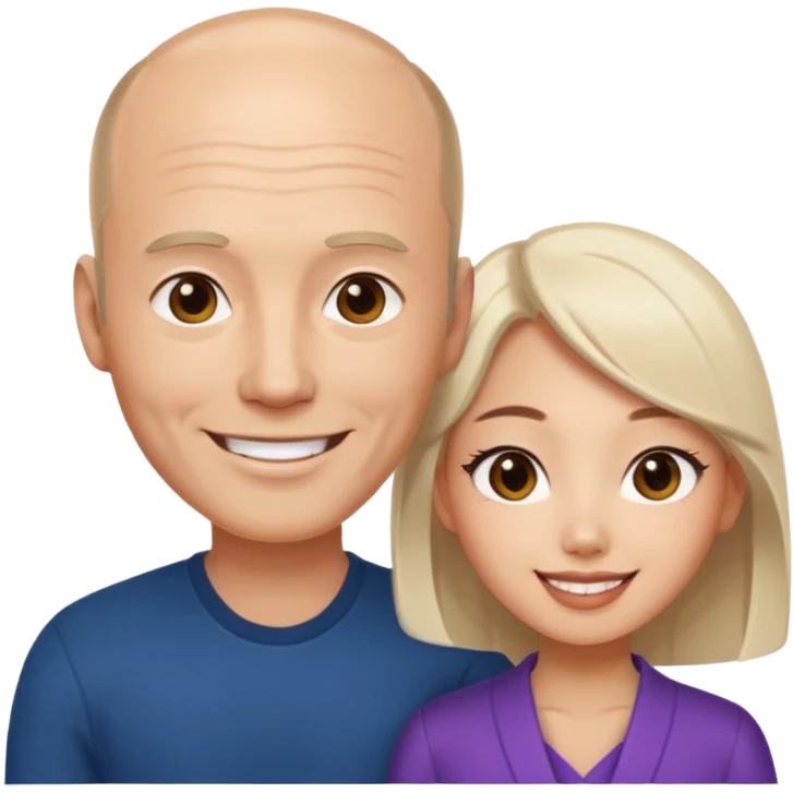 White balding american guy sexy korean girl emoji