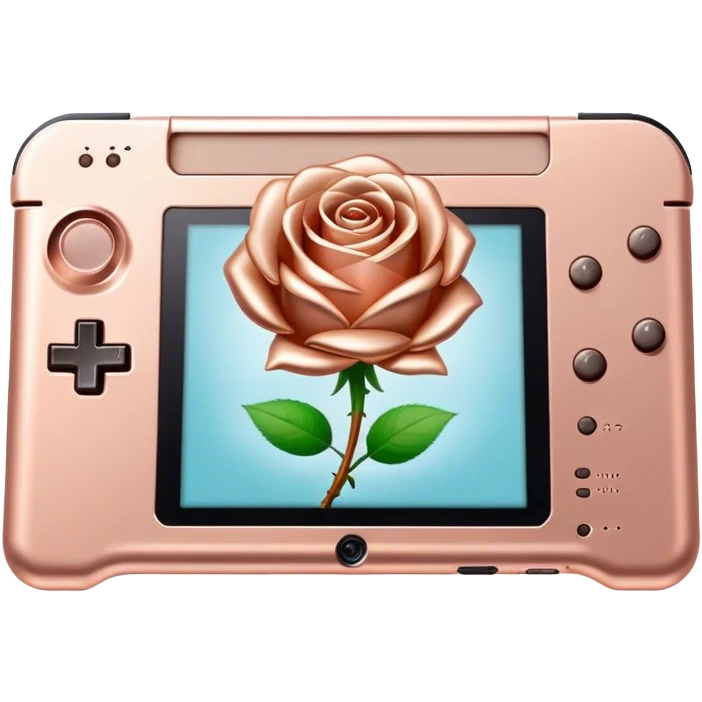 A rose gold Nintendo DS emoji