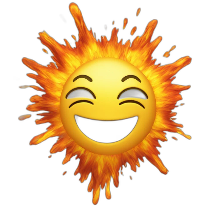 upside down exploding smiling face emoji