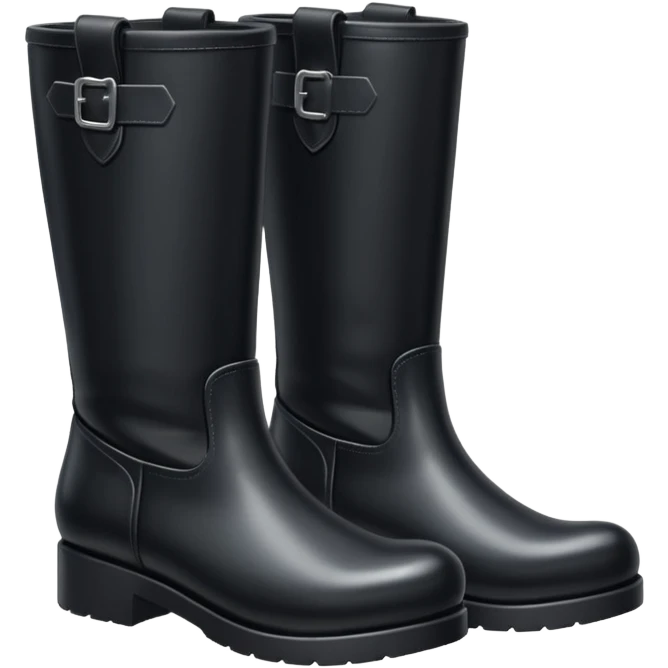 A pair of black boots emoji