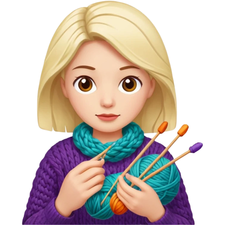 people knitting emoji