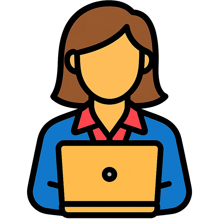 color outline icon of a working woman emoji