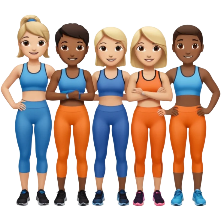 friends going to the gym emoji