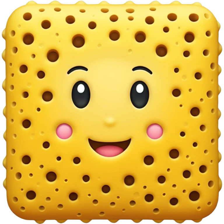 sponge fabric without face emoji