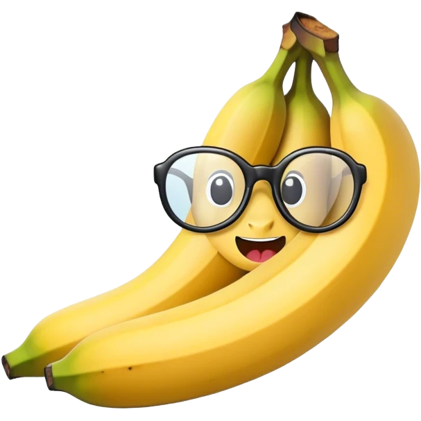 An banana wearing galss emoji