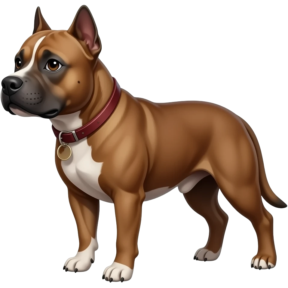 American staffordshire pitbull brindle mix with longer snout emoji