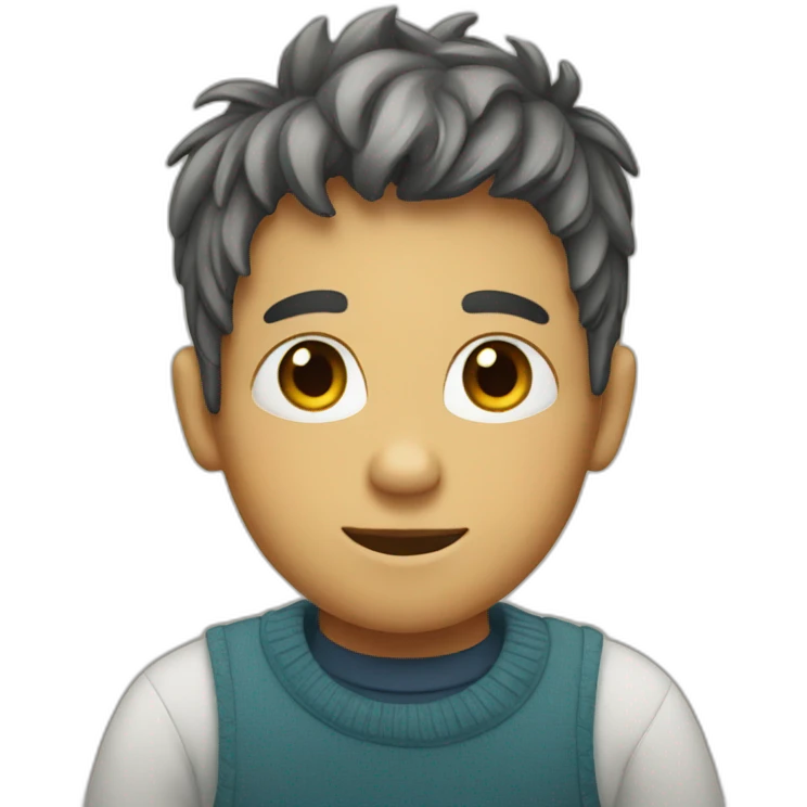 A boy with socks emoji
