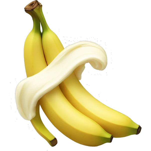 Banana with white cream emoji
