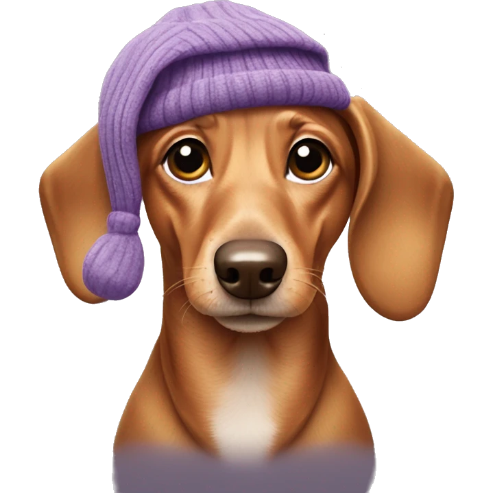 Dachshund mit mütze emoji