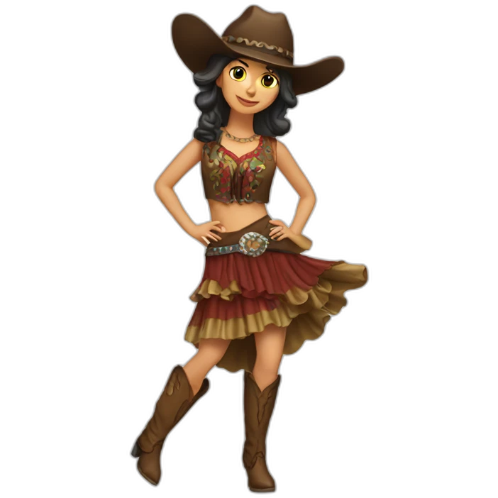 spanish-cowboy-dancer-woman-in-dress emoji