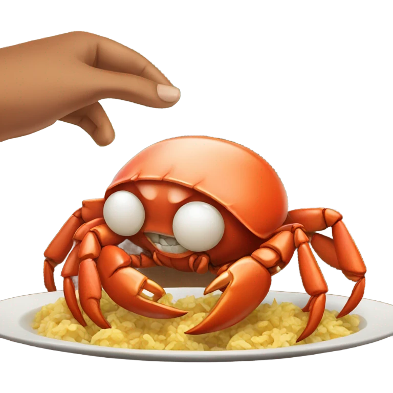 Yummy crab eating  emoji
