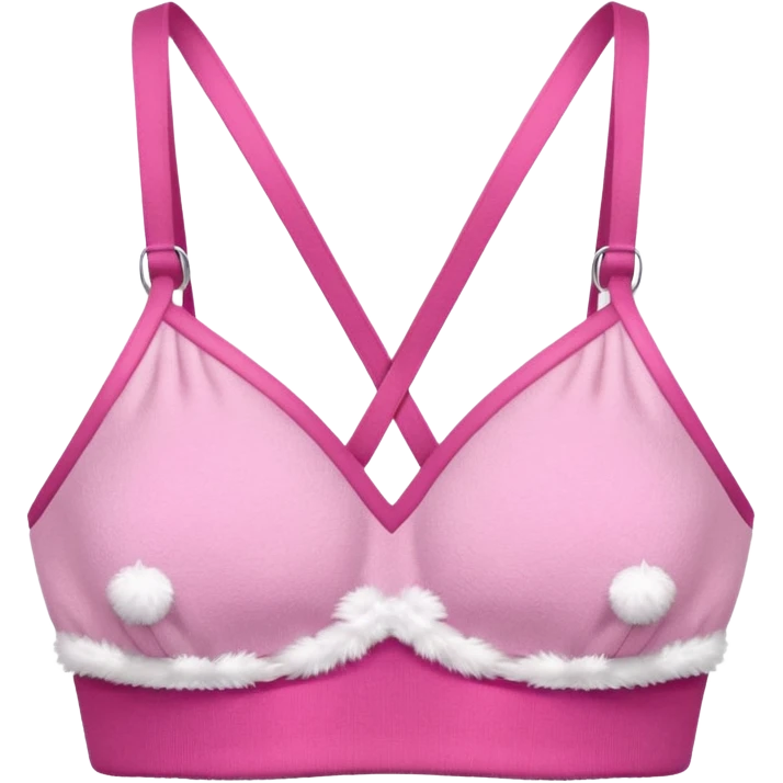 super realistic pink cashmere fuzzy bralette emoji