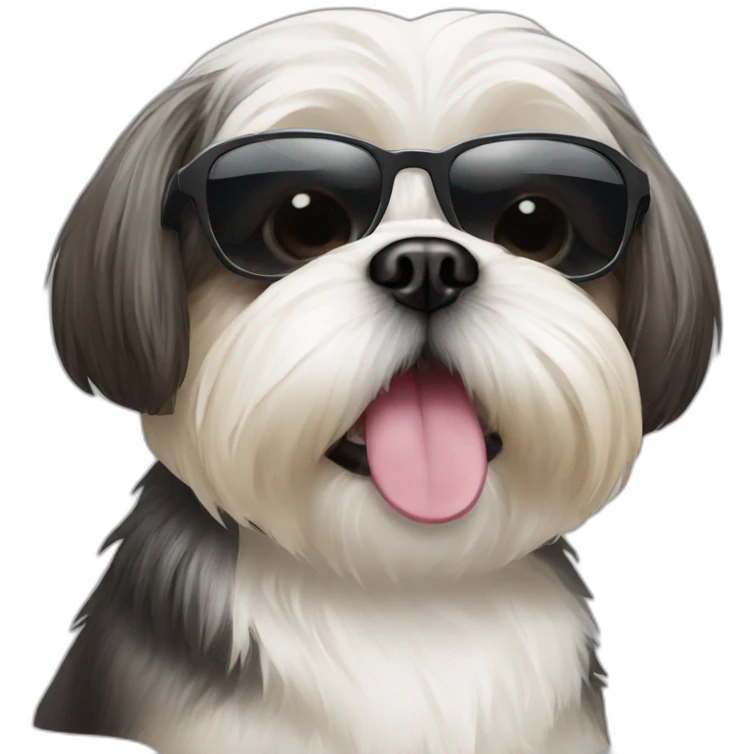 shihtzu wearing sunglasses emoji