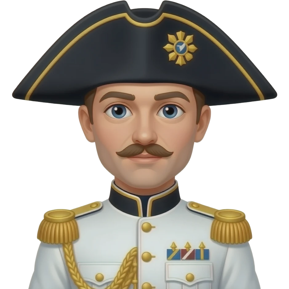 Habsburger  soldat mit weiser uniform und dreieckigen hüt emoji