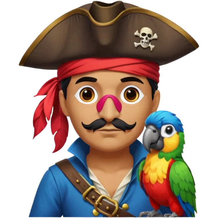 pirate and parrot emoji