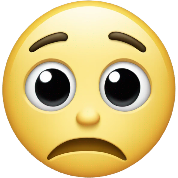 Half happy half sad face emoji