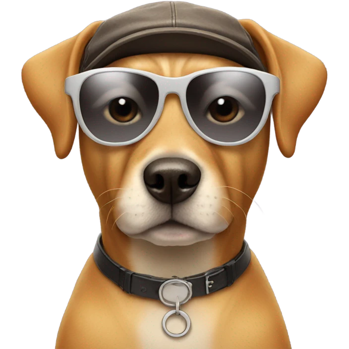 Dog with sunglasses emoji