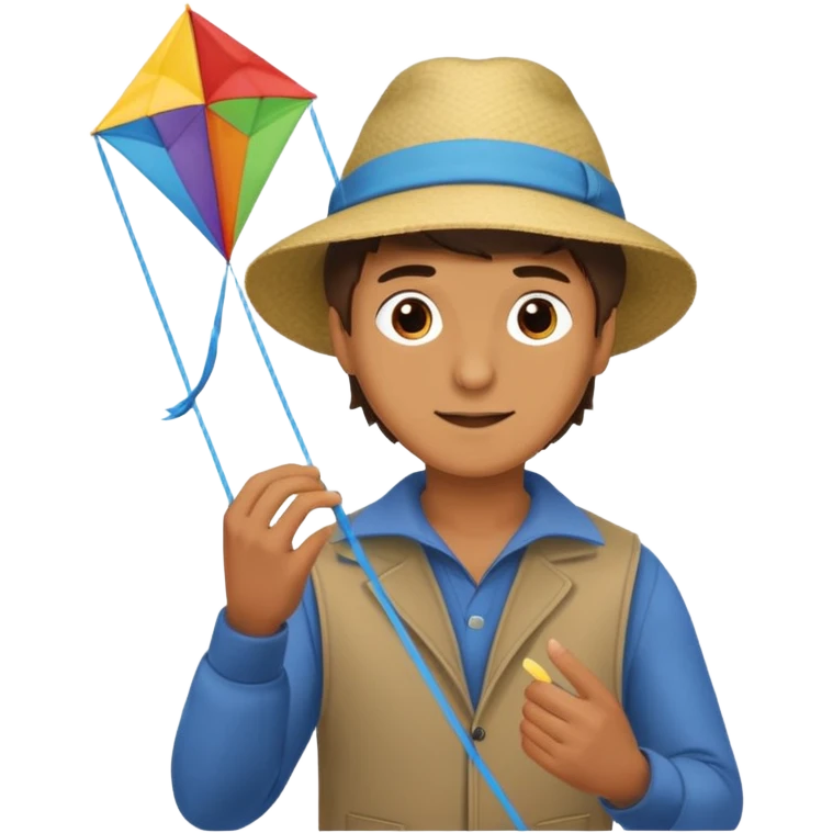 man making a kite emoji