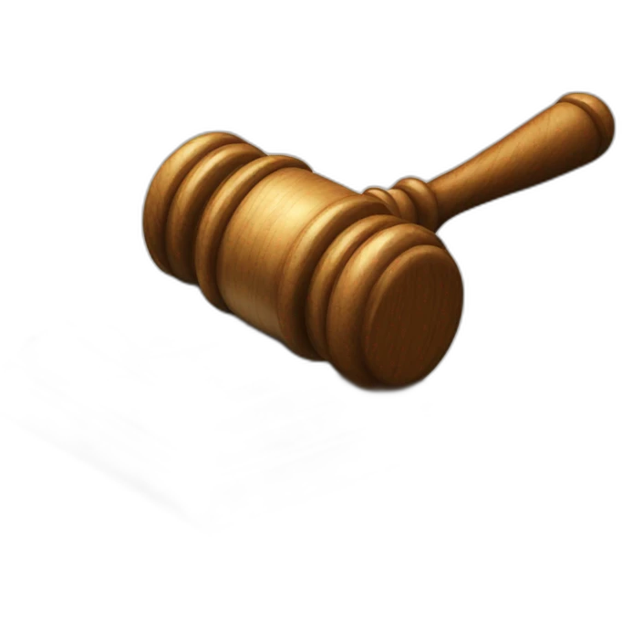 The gavel  hit the sound block emoji