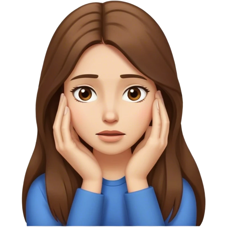 face palm woman with long hair  emoji